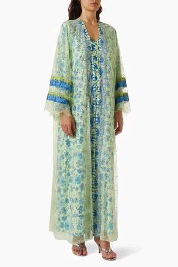 قفطان بتطريزات دانتيل