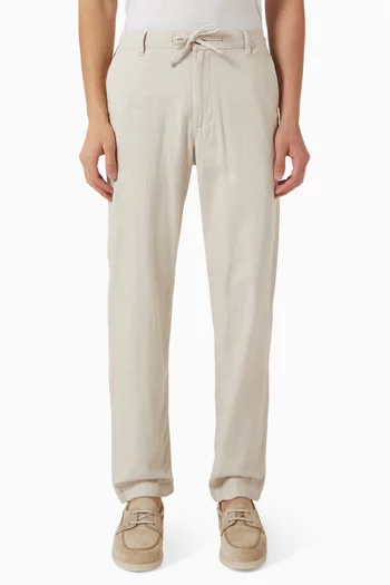Brody Slim Tapered-fit Pants in Linen