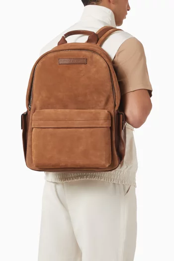Backpack in Suede & Leather