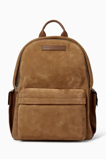 Backpack in Suede & Leather