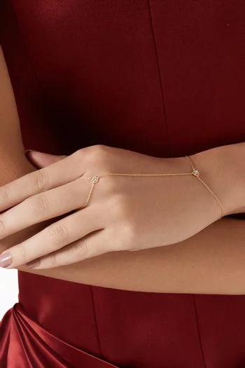 Salasil Diamond Hand Cuff Bracelet in 18kt Gold