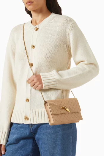 Andiamo Chain Pouch in Intrecciato Leather