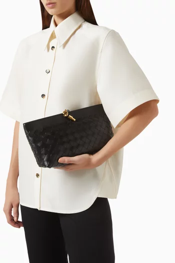 Andiamo Boat Pouch in Intrecciato Nappa Leather