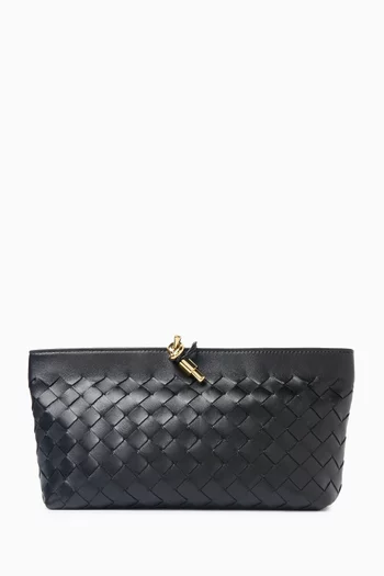 Andiamo Boat Pouch in Intrecciato Nappa Leather