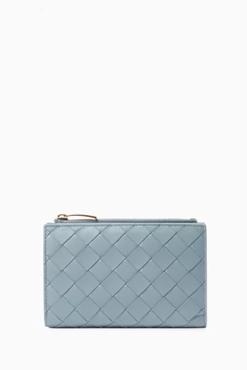 Medium Bi-fold Wallet in Intrecciato Leather