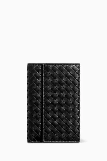 Piccolo Medium Bi-fold Wallet in Intrecciato Leather