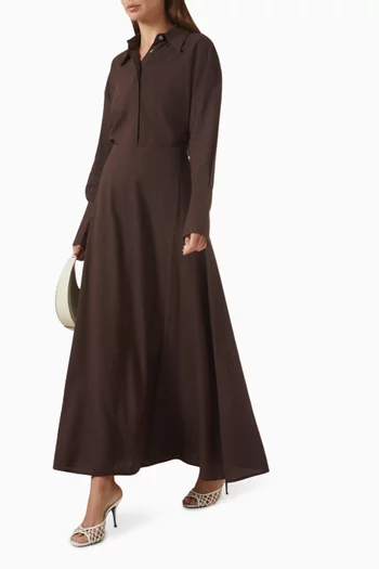تنورة طويلة بقصة على شكل حرف A‏