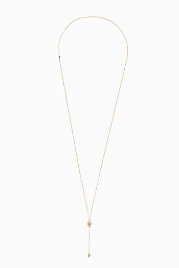 Hab El Hayl Diamond Lariat Necklace in 18kt Yellow Gold