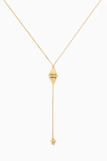 Hab El Hayl Diamond Lariat Necklace in 18kt Yellow Gold