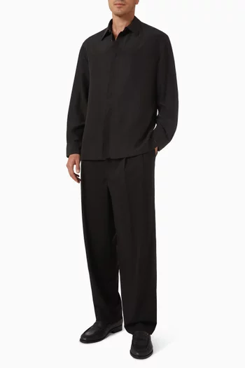 Fluid Wide-leg Pants in Wool