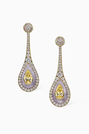 Canary Chalcedony Elixir Earrings in 18kt Gold