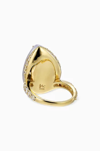 Canary Chalcedony Elixir Ring in 18kt Gold Vermeil