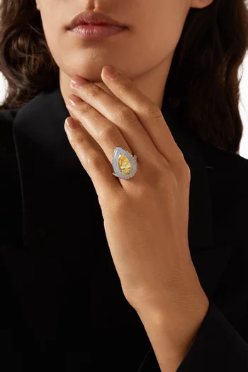 Canary Chalcedony Elixir Ring in 18kt Gold Vermeil