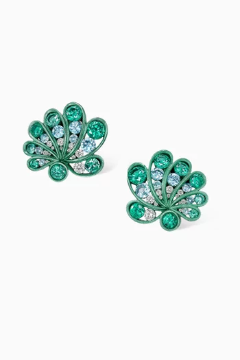 Ocean Paraiba Chanterelle Earrings in 14kt Gold