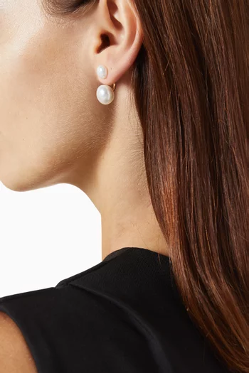 The Freshwater Pearl Floating Drop Earrings
