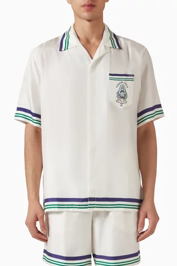 Hotel Emblem Shirt in Silk