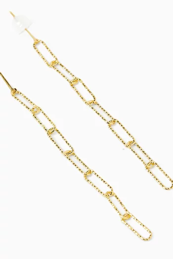 Drop Link Chain Earrings in Gold Vermeil