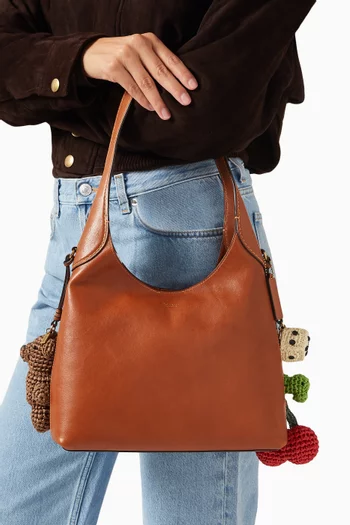 Brooklyn 28 Shoulder Bag with Charms in Leather