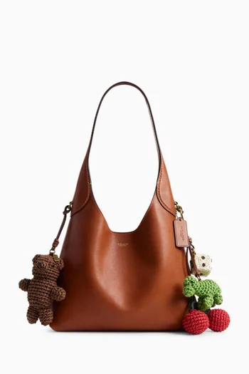 Brooklyn 28 Shoulder Bag with Charms in Leather