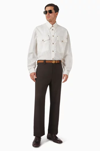 Patch Pocket Shirt in Cotton-poplin
