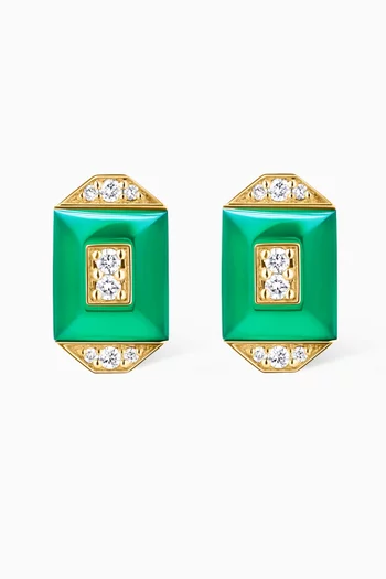 Layl Stud Earrings in 18kt Yellow Gold
