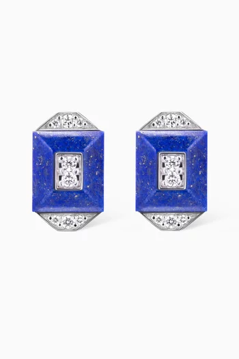Layl Stud Earrings in 18kt White Gold