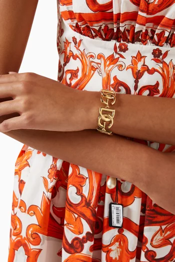 DG Link Bracelet in Gold-tone Brass