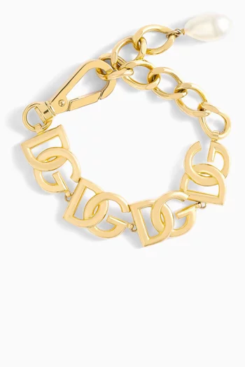 DG Link Bracelet in Gold-tone Brass