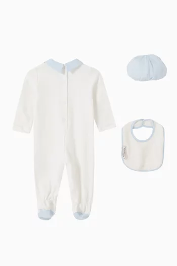 Teddy Print Sleepsuit Gift Set