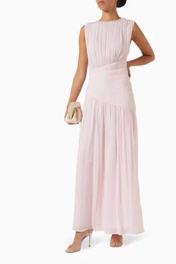 Amina Panelled Ruched Maxi Dress