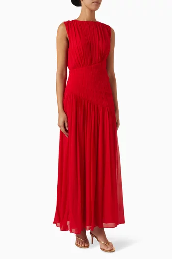 Amina Panelled Ruched Maxi Dress