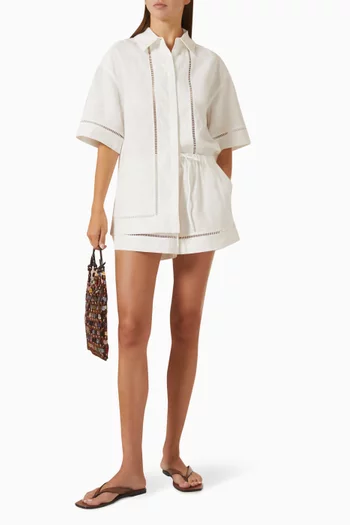 Tommy Oversized Shirt in Linen