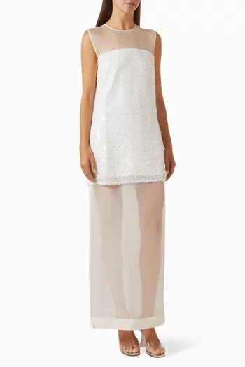 Amerie Embellished Dress in Silk Organza