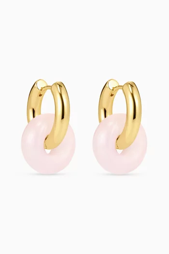 The Rio Washer Hoops in 14kt Gold-plated Brass