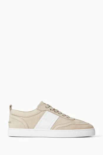 Retero Flat Sneakers in Canvas & Leather