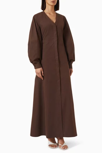 Maxi Dress in Cotton-cashmere