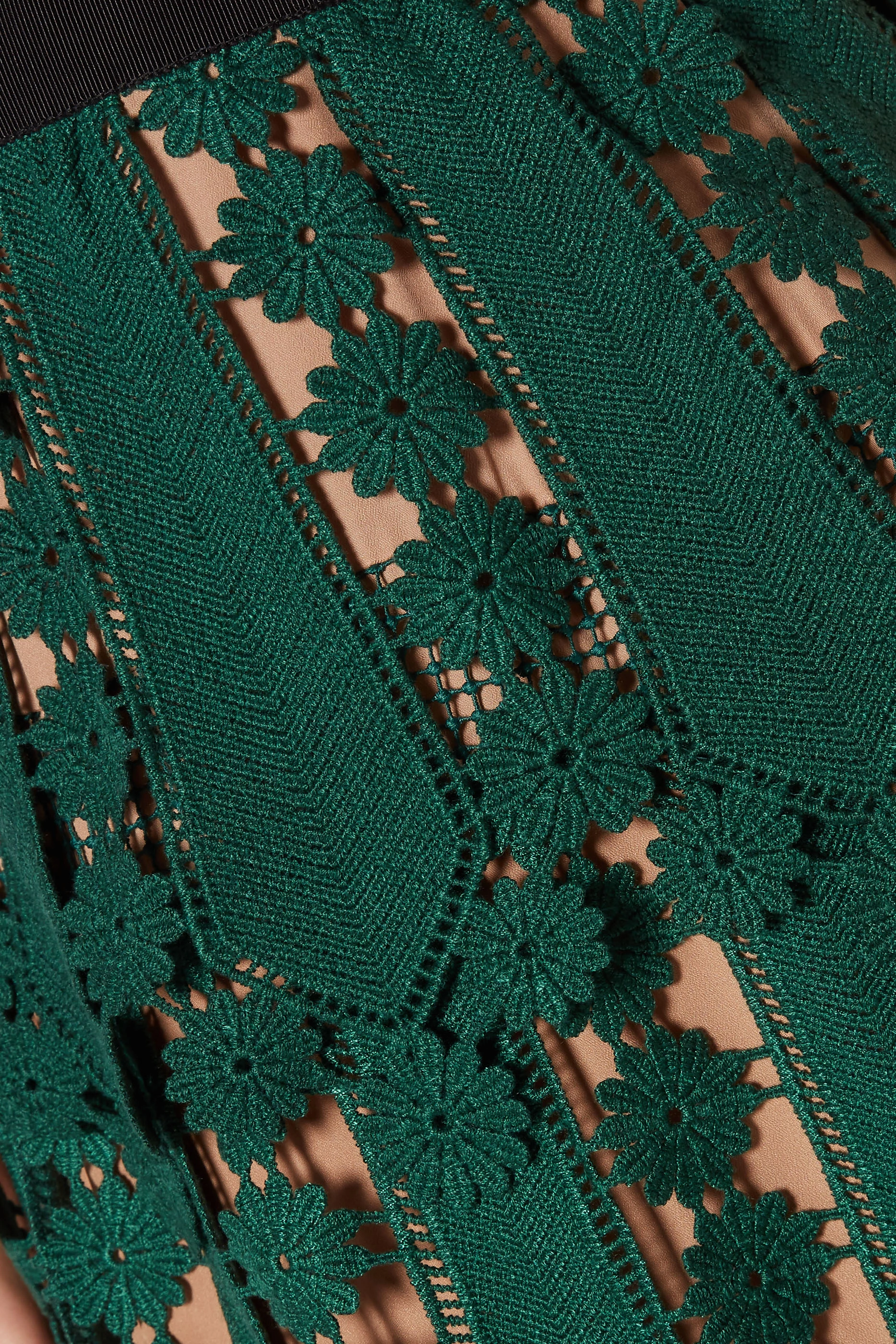Green teardrop shop lace maxi dress
