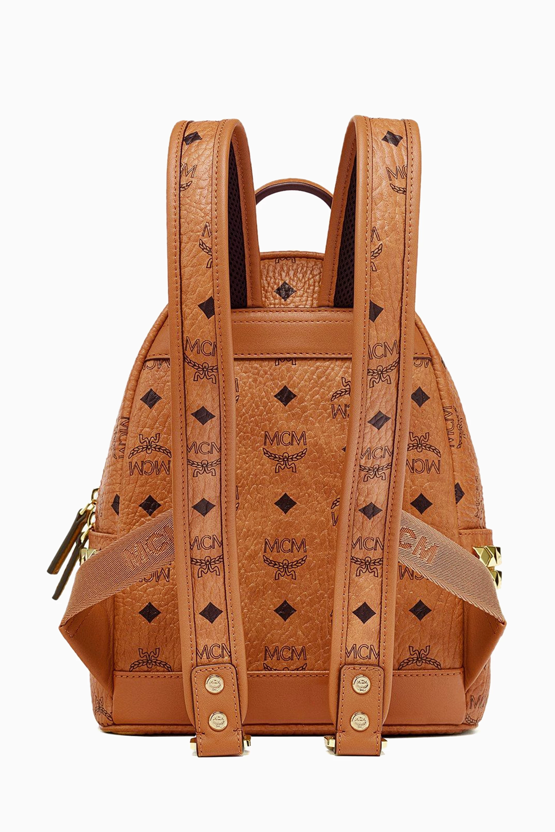 Stark backpack MCM Brown in Cotton - 31464134