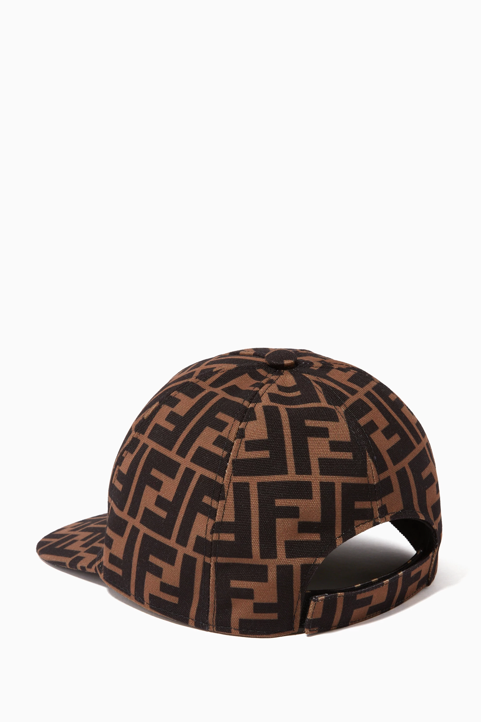 Buy Fendi Brown Logo Print Baseball Cap for Boys in Qatar Ounass