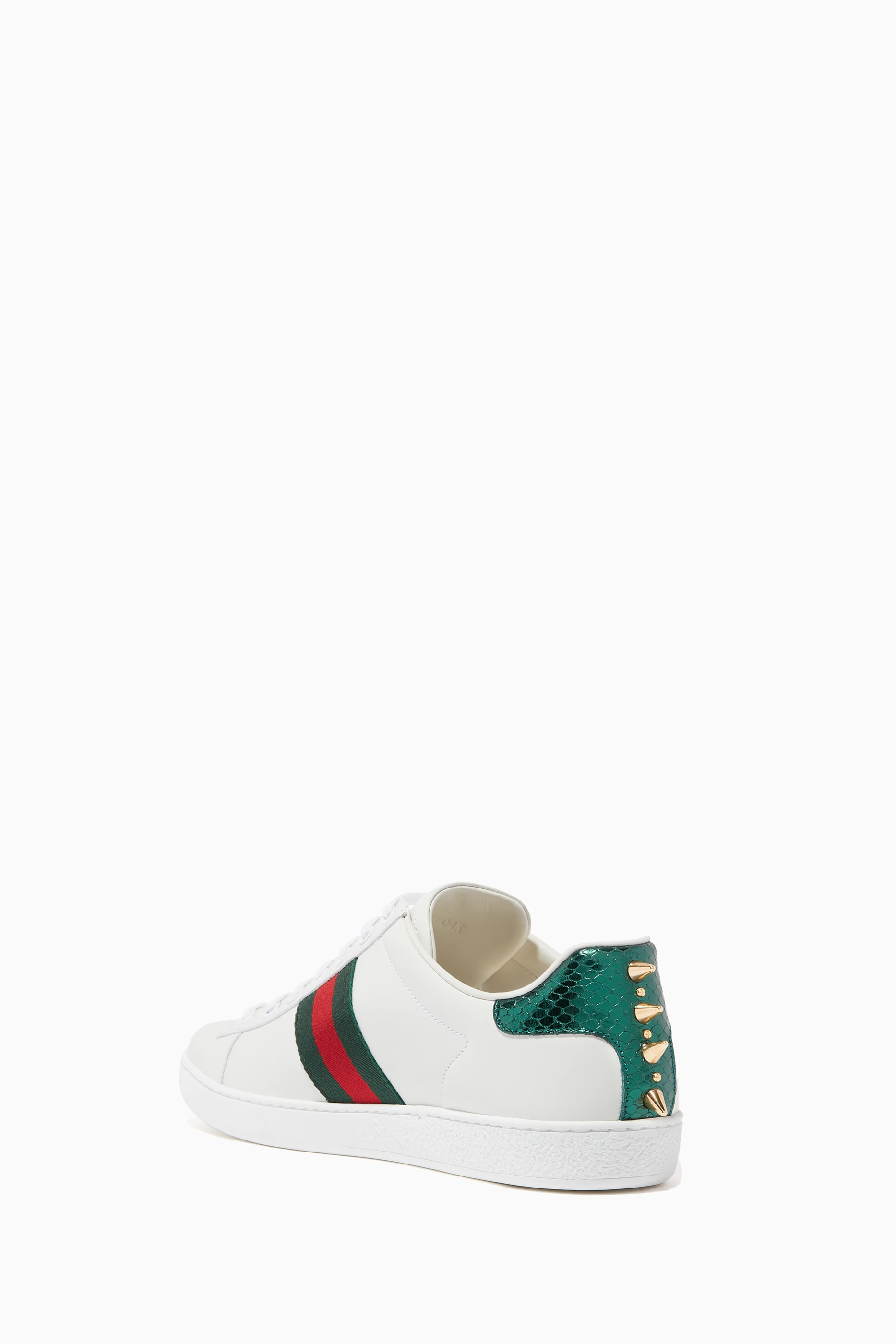 ace studded leather sneaker gucci