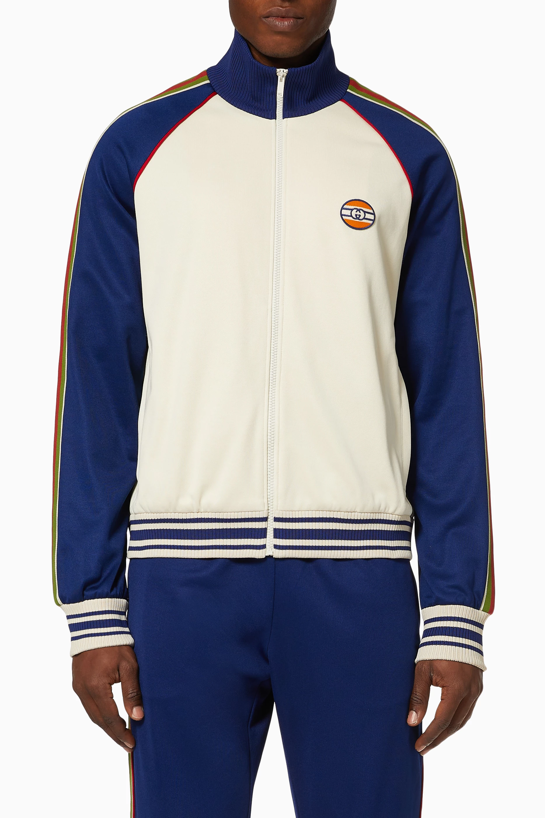 Gucci technical jersey jacket blue new arrivals