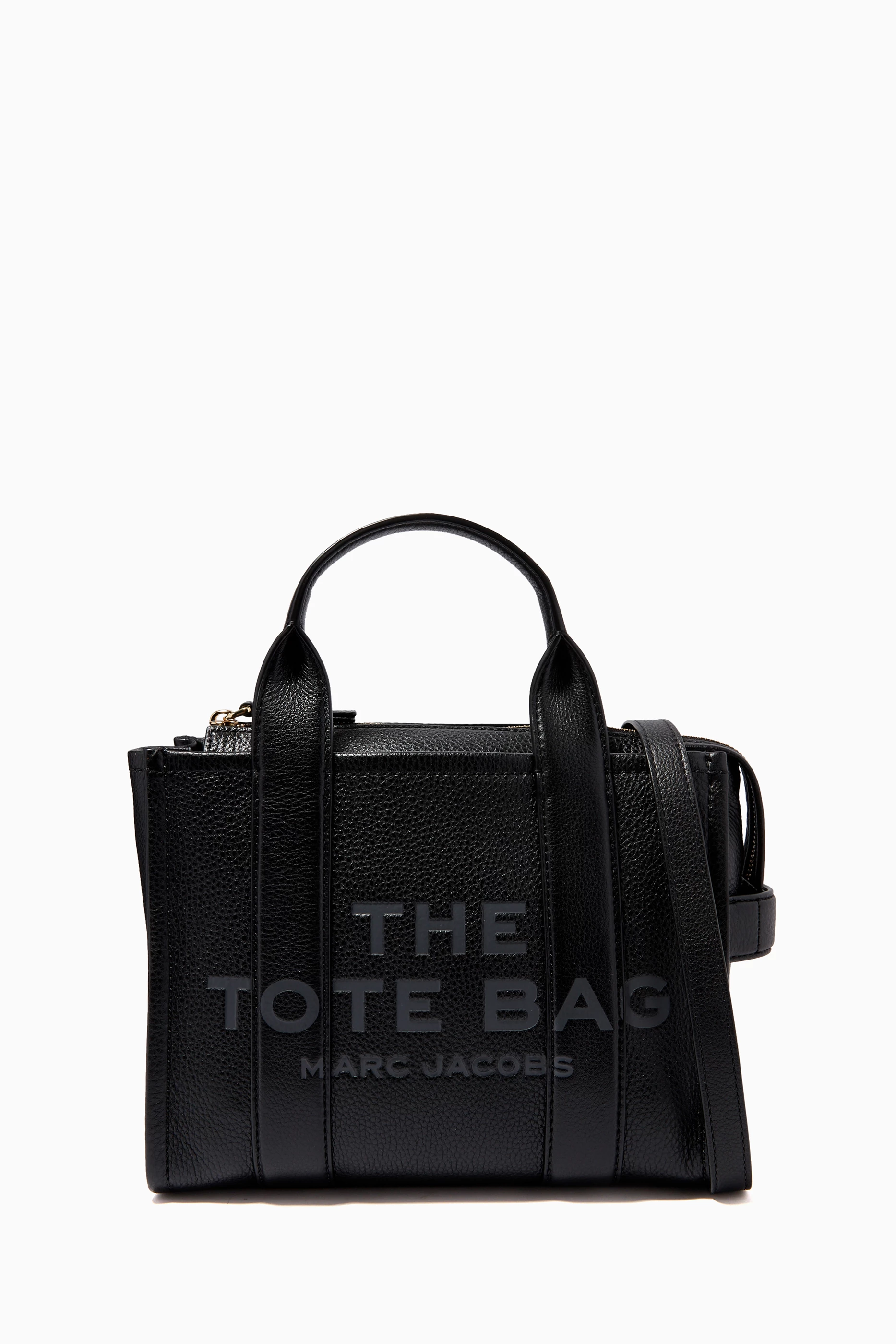 Buy Marc Jacobs Black Mini Traveler Tote Bag in Leather for Women