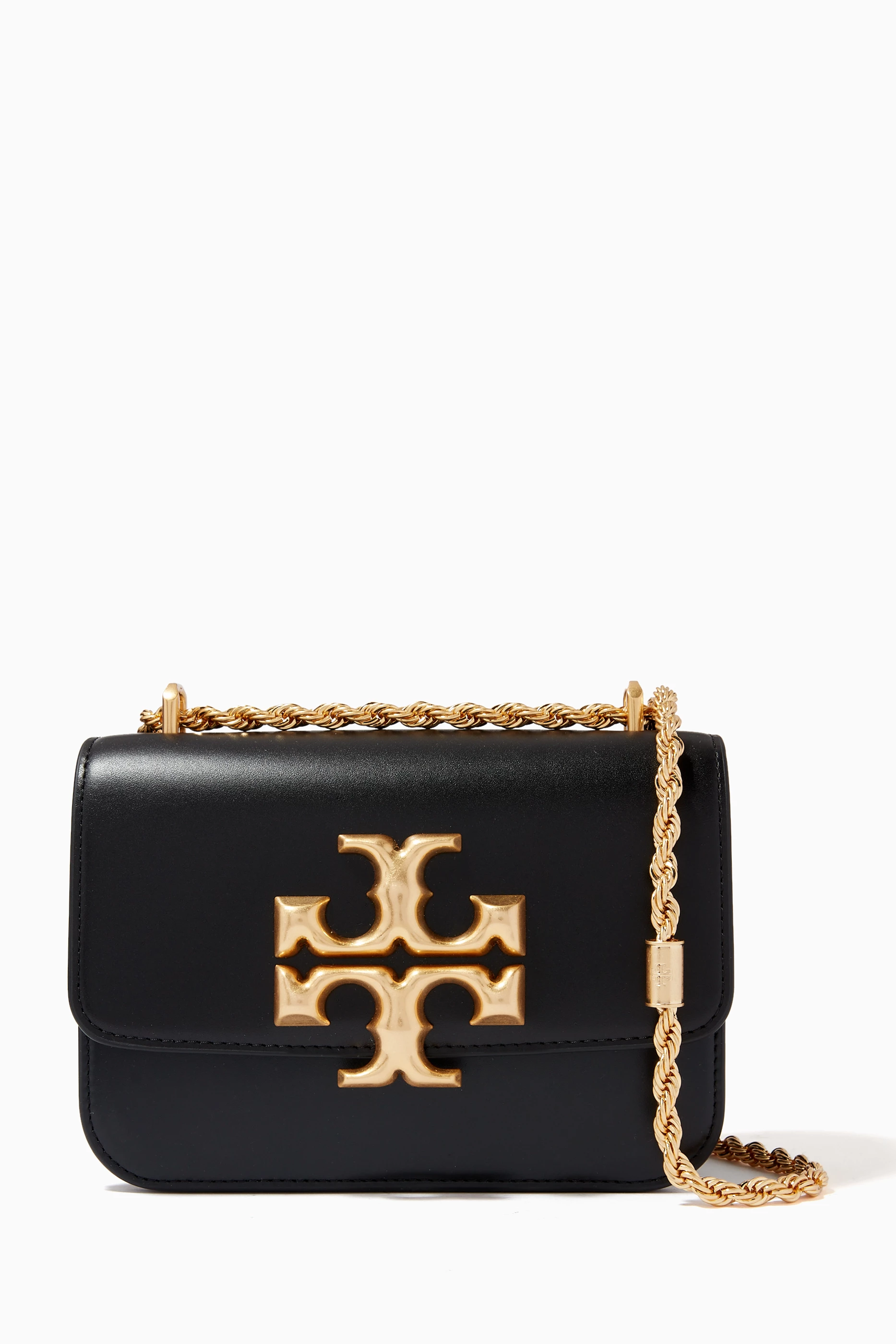 Shop Tory Burch Black Eleanor Small Convertible Shoulder Bag in Leather for  WOMEN | Ounass Qatar