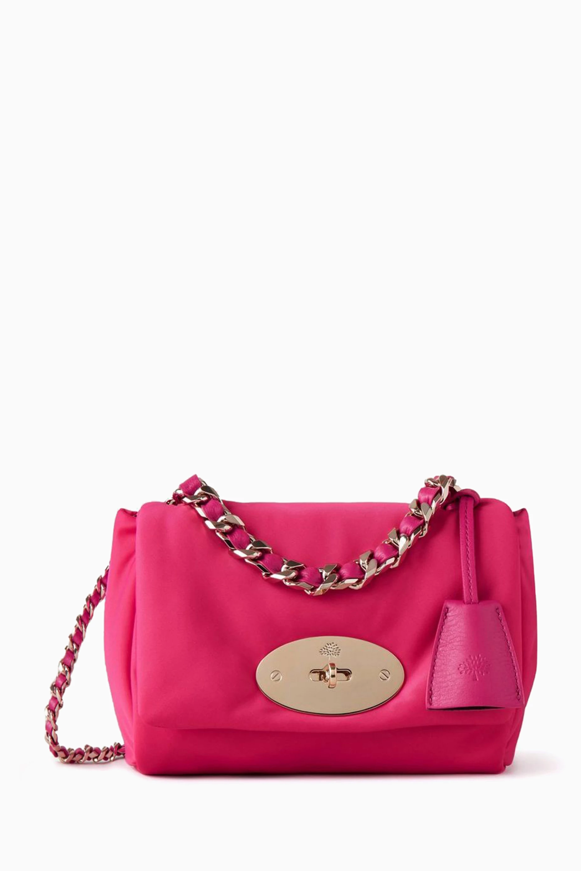 Buy Mulberry Pink Lily Top Handle Bag in Padded Nylon for Women in
