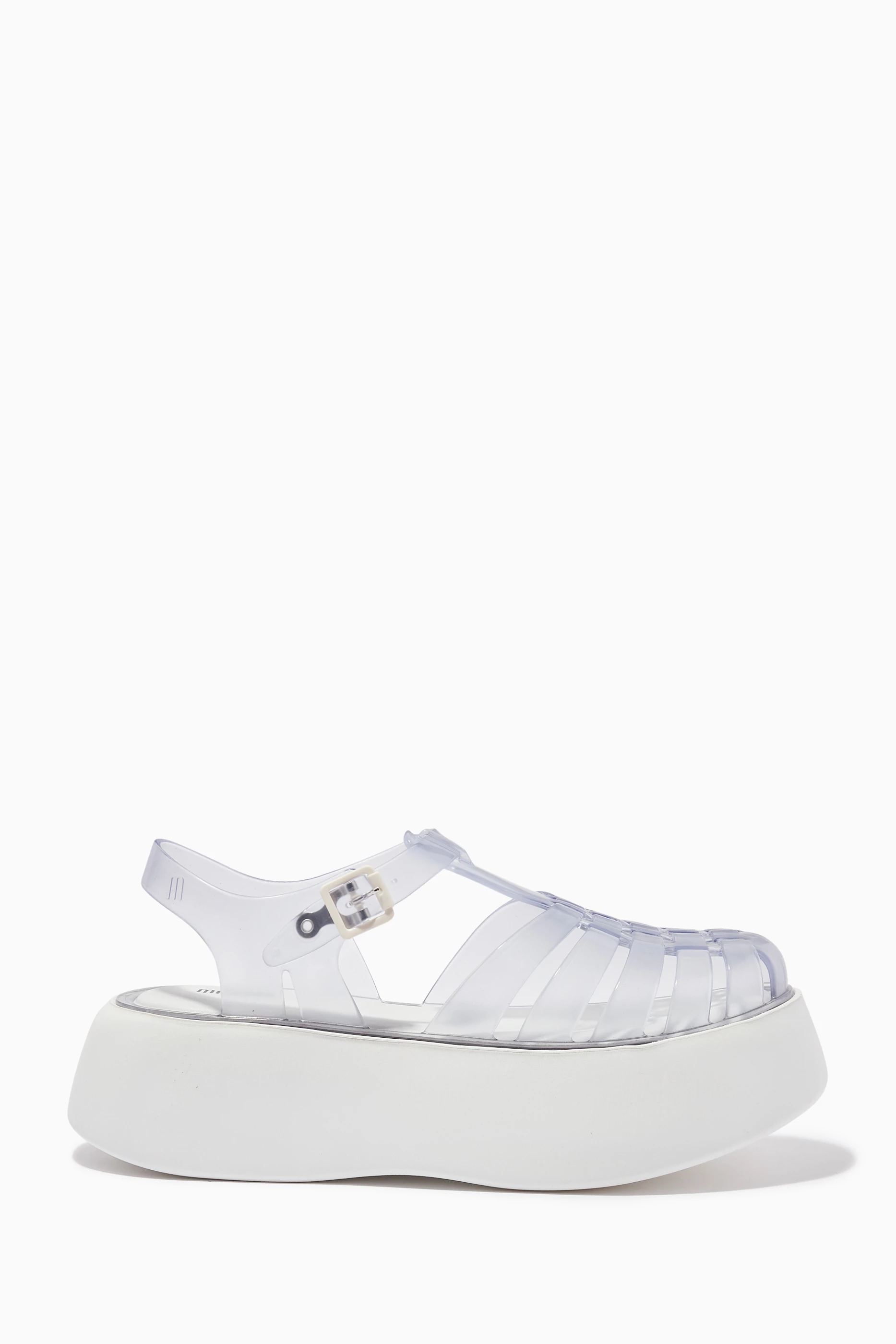 Buy Melissa White Possession Platform Sandals in Melflex for