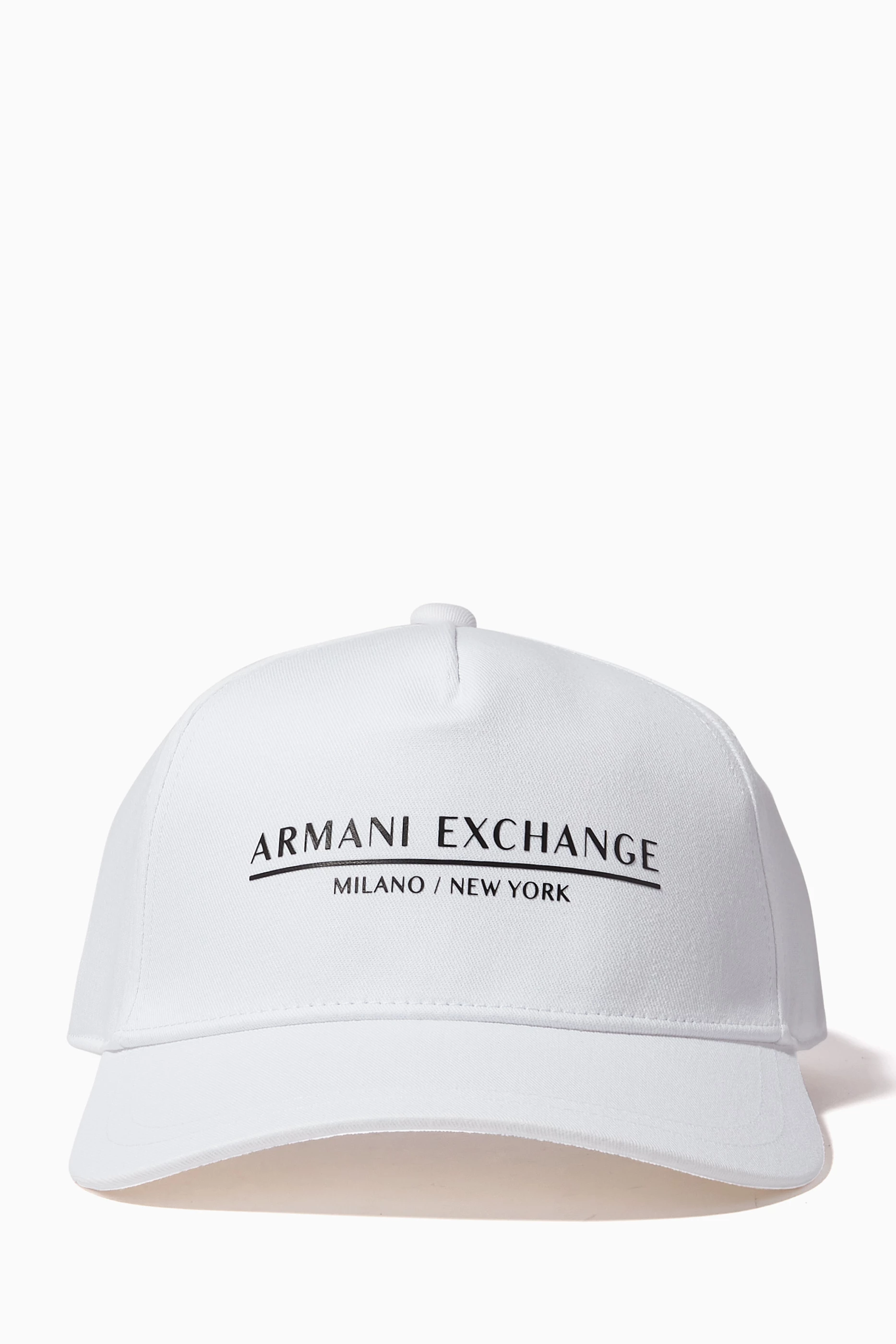 Armani exchange white cheap hat