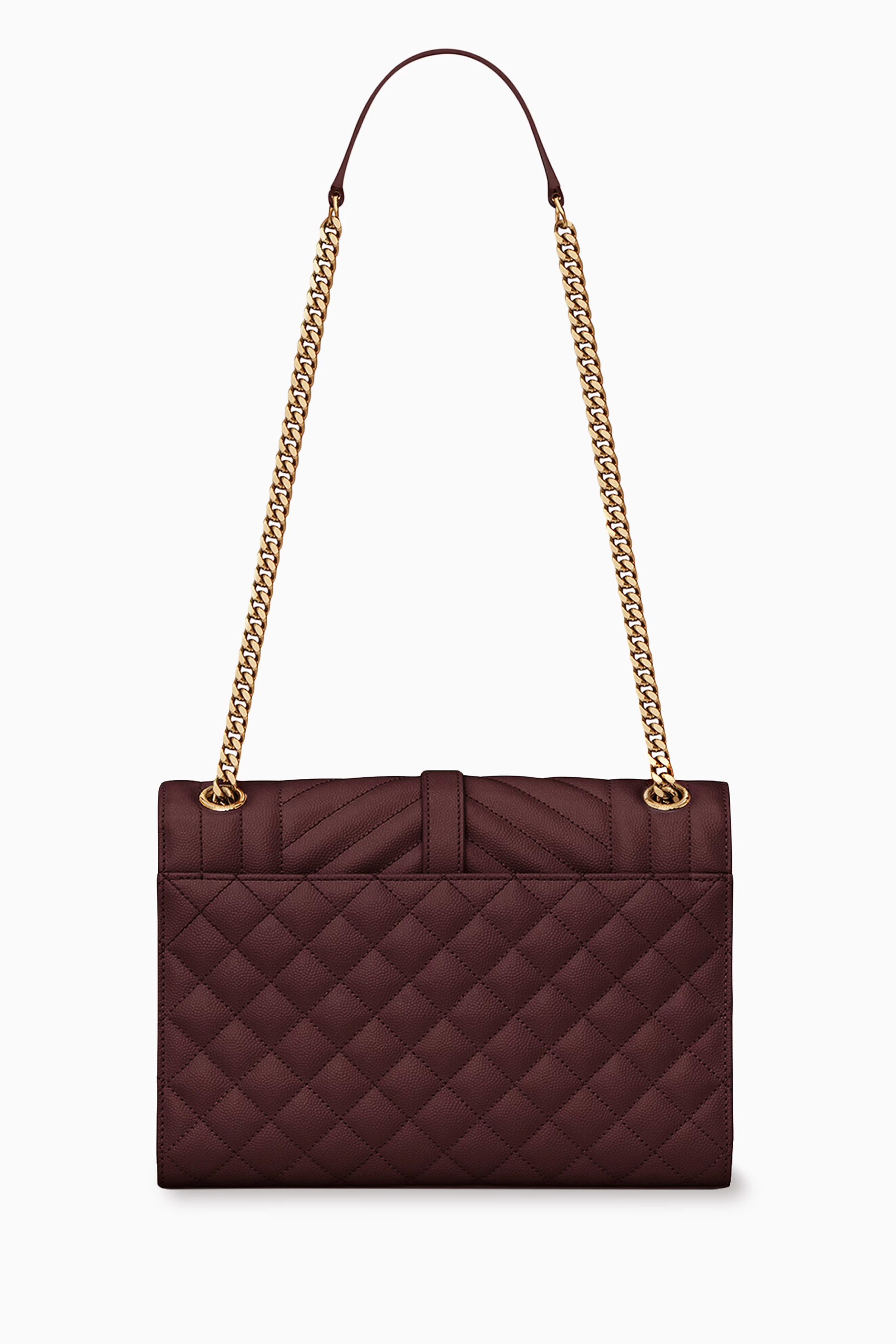 Saint laurent large monogram 2024 matelasse leather chain shoulder bag