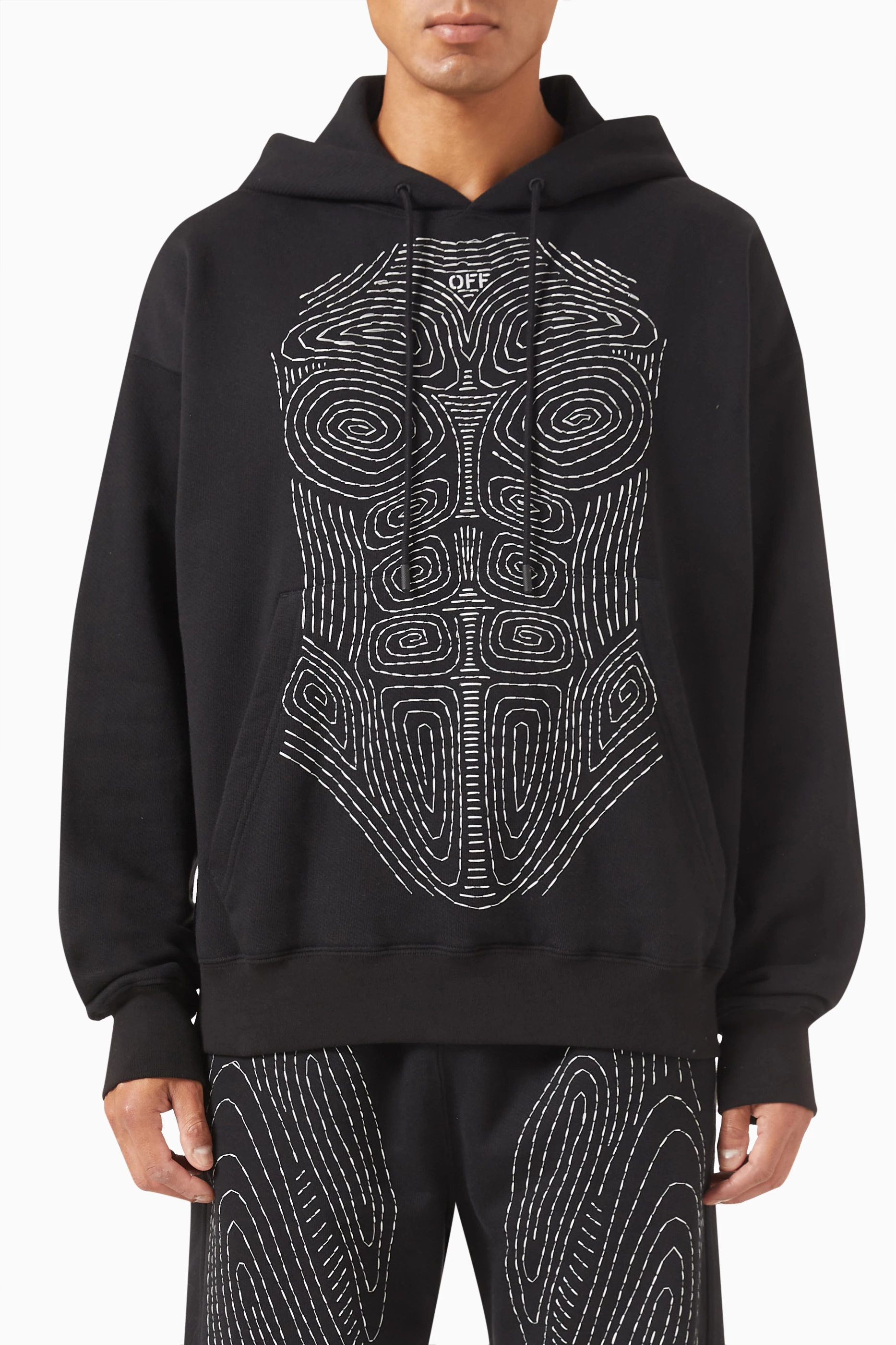 Off white store skull hoodie