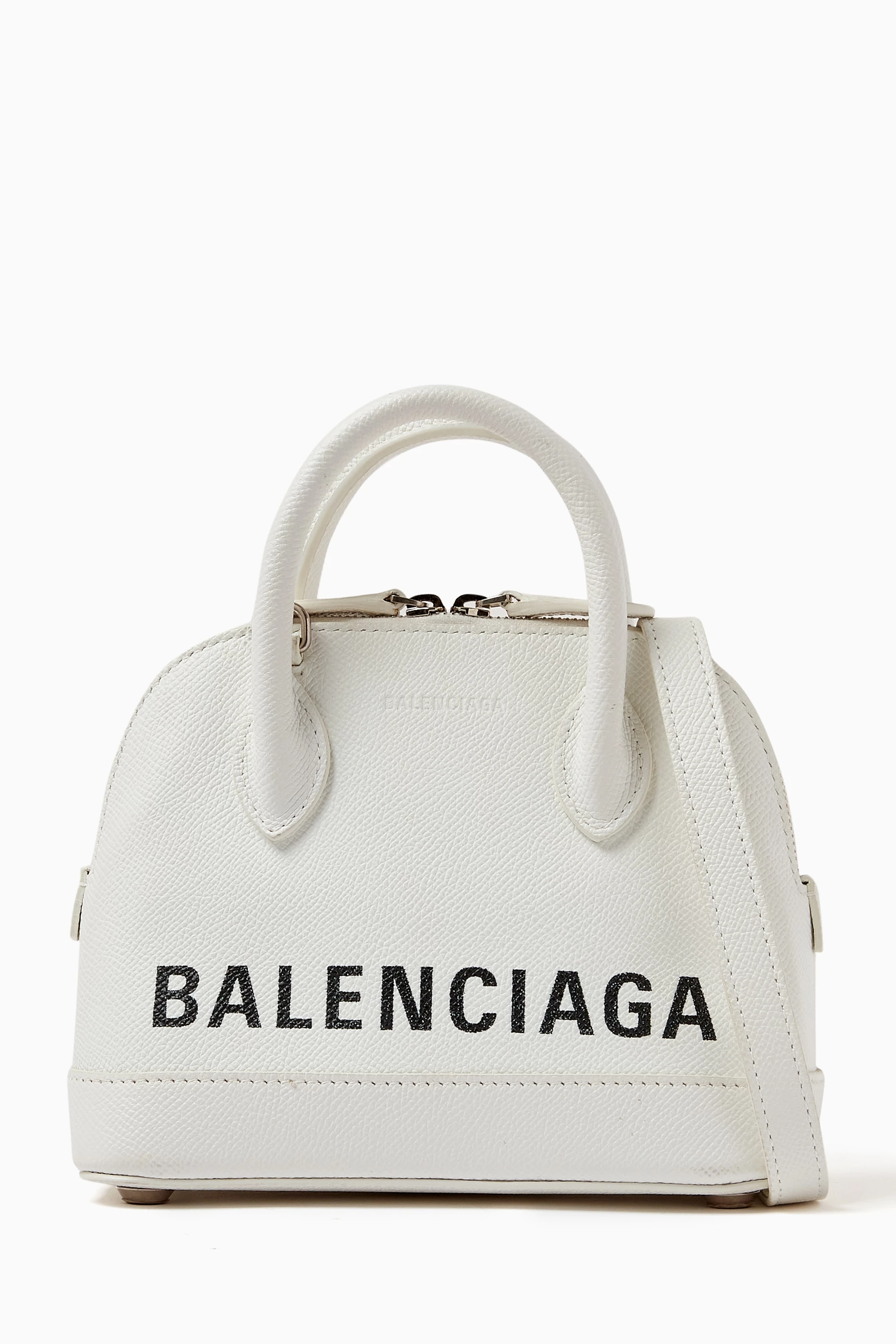 Buy Balenciaga Pre Loved White XXS Ville Satchel Bag in Leather