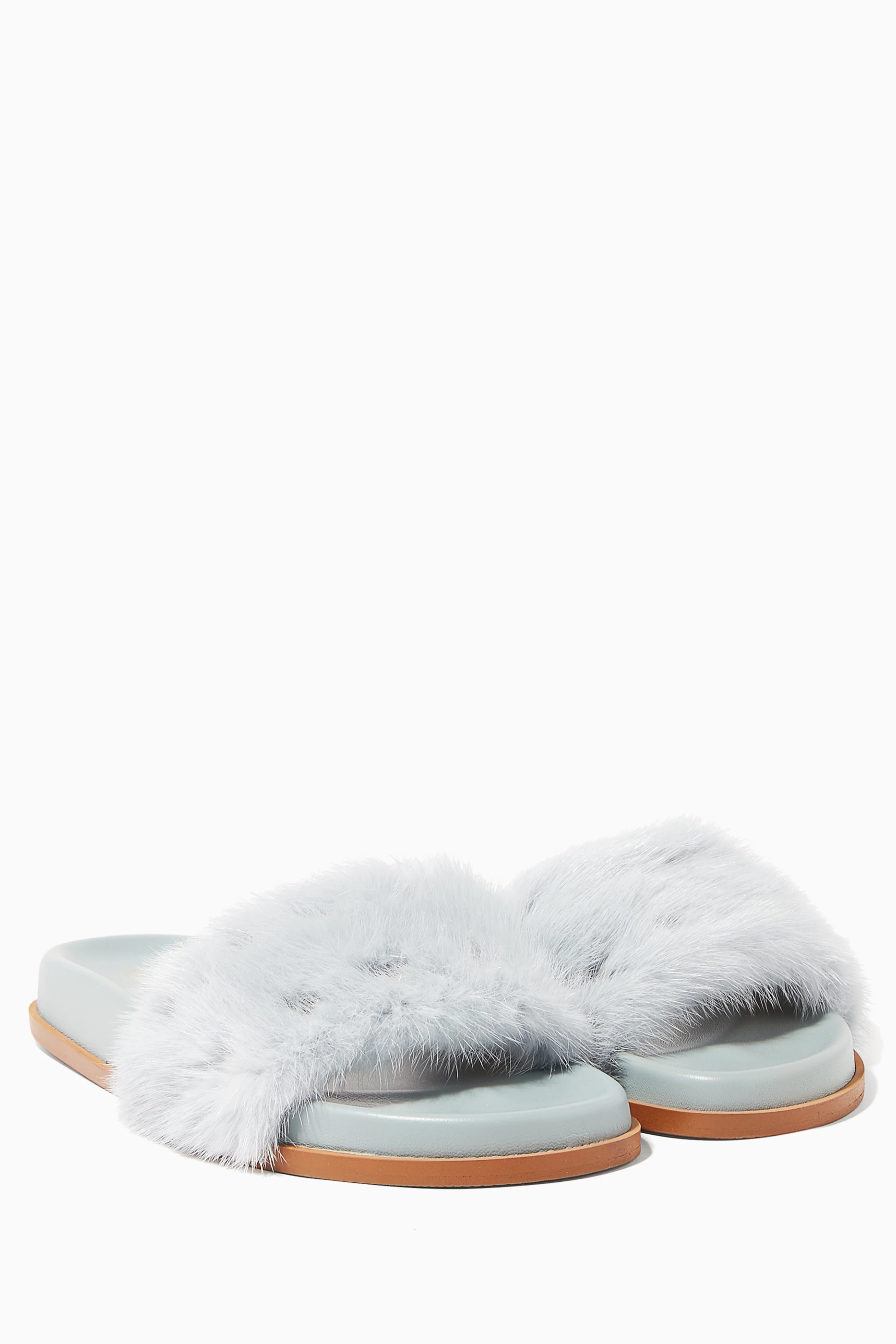 Valentino mink slides discount